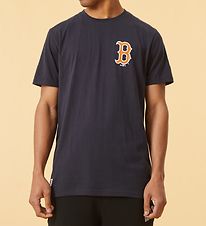 New Era Stuttermabolur - Boston Red - Svart