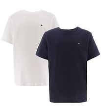 Tommy Hilfiger Stuttermabolur - 2 Pakki - Desert Ský/Hvítt