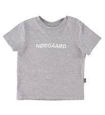 Mads Nrgaard T-shirt - Taurus - Grey Melange w. White