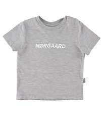 Mads Nrgaard T-Shirt - Taureau - Gris Chin av. Blanc