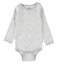 Mads Nørgaard Bodysuit l/s - Off White Grey Melange