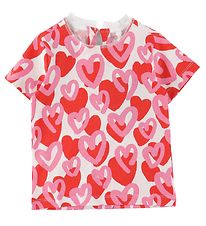 Stella McCartney Kids T-Shirt - Wit/Rood m. Harten