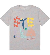 Stella McCartney Kids T-Shirt - Grijs Gevlekt m. Print