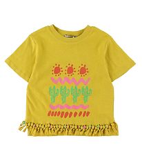 Stella McCartney Kids Stuttermabolur - Sinnepsgult M. Prentað/Kö