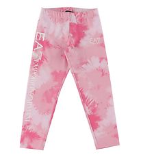 EA7 Leggingsit - 3/4 - hieno Fuchsia, Valkoinen