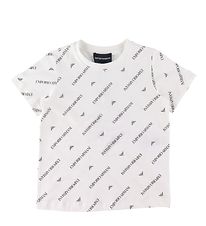 Emporio Armani Stuttermabolur - Hvítur M. Texti