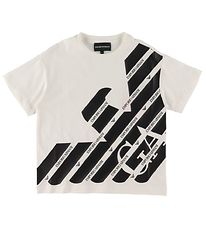 Emporio Armani T-Shirt - Wit/Zwart m. Logo