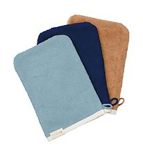 Fabelab Wash Cloth - 3-Pack - Cottage Blue/Caramel/Midnight Blue