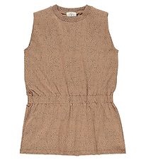 Gro Kleid - Ally - Warm Beige m. Punkte