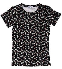 Cost:Bart T-Shirt - Rosita - Zwart m. Bloemen