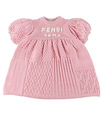 Fendi Dress - Cotton/Wool - Pink w. Text
