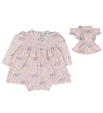 Hust and Claire Bodysuit w. Skirt l/s - Kanita - Peach Skin