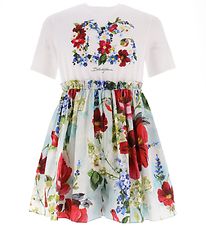 Dolce & Gabbana Dress - Renaissance - White/Light Blue w. Flower