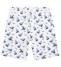 Polo Ralph Lauren Sweatshorts - Classics - Wit/Blauw m. Zeilsche