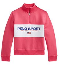 Polo Ralph Lauren Sweatshirt w. Zipper - Polo Sport - Pink w. Pr