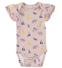 Smallstuff Romper s/s - Zoo Garden - Rose