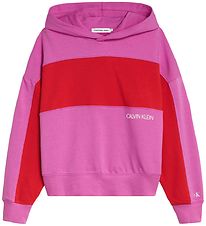 Calvin Klein Kapuzenpullover - Colour Block - Lucky Pink/Rot