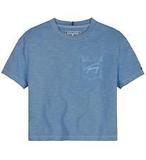 Tommy Hilfiger T-Shirt - Script Pocket - Blue Crush