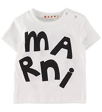 Marni T-Shirt - Wei m. Schwarz