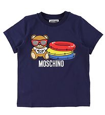 Moschino T-shirt - Marinbl m. Tryck