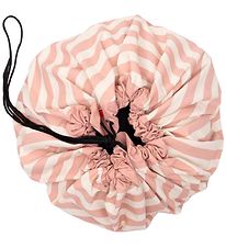 Play&Go Toy Storage Bag Blanket - Ø140 - Stripes New Pink