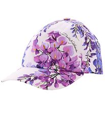 Dolce & Gabbana Cap - Renaissance - White/Purple w. Flowers