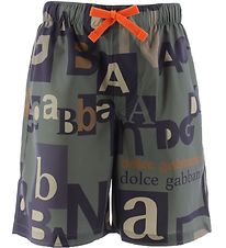 Dolce & Gabbana Armygrün Badeshorts. Print