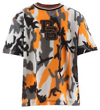 Dolce & Gabbana T-shirt - Reborn To Live - Orange/Gr Camouflage