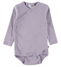 Joha Wrap Bodysuit l/s - Rib - Pastel Purple