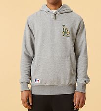 New Era Kapuzenpullover - Los Angeles Dodgers - Graumeliert