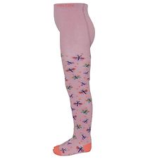 Melton Tights - Bow Tie Dot - All Pink
