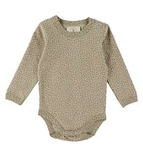 Gro Body l/ - Sol - Light Grey Green m. Blommor