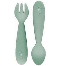 EzPz Bestek - 2-pack - Silicone - Dusty Groen