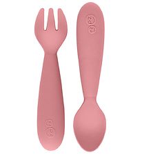 EzPz Kinderbesteck - 2er-Pack - Silikon - Mattrosa