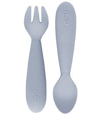 EzPz Bestek - 2-pack - Silicone - Dusty Blauw