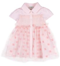 Fendi Robe - Rose  Rayures av. Tulle/Logos