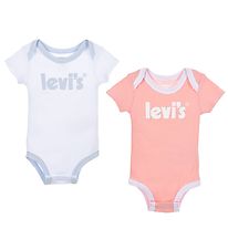Levis Bodysuits s/s - 2-Pack - White/Pink