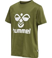 Hummel T-paita - hmlTres - Capulet Olive