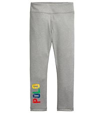 Polo Ralph Lauren Leggings - Color Shop - Grey Melange w. Print