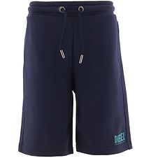 Diesel Shorts en Molleton - Couronne - Marine