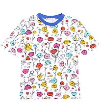 Marni T-Shirt - Weiß m. Blumen