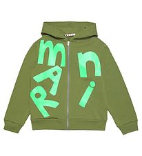 Marni Cardigan - Khaki/Neon Green