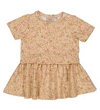 Wheat Dress - Adea - Barely Beige Small Flowers