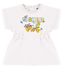 Moschino Jurk - Wit m. Print