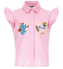 Moschino Bluse - Rosa m. Herzen