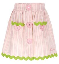 Moschino Skirt - Pink Striped/Neon Green