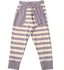 Katvig Trousers - Purple/Beige Striped