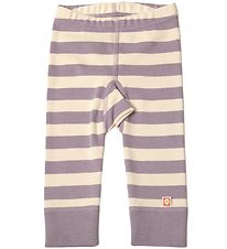 Katvig Leggings - Purple/Beige Striped