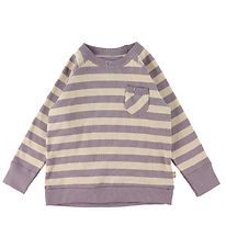 Katvig Blouse w. Pocket - Purple/Beige Striped