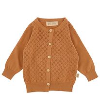 Petit Piao Gilet - Tricot - Camel av. Pointelle